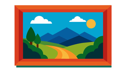 Fototapeta premium sunny mountain landscape, artistically framed to enhance any creative project.