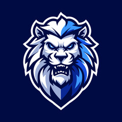 Obraz premium roaring lion head sports style vector logo