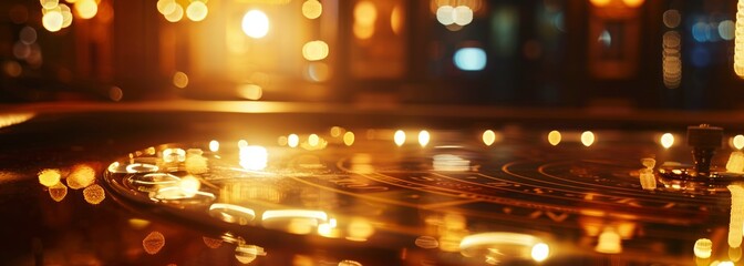 Fototapeta premium Casino table background. Gambling. Blurred background