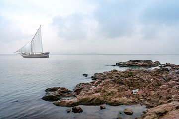 sailing boat on the sea