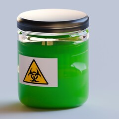 biohazard glass jar good quality