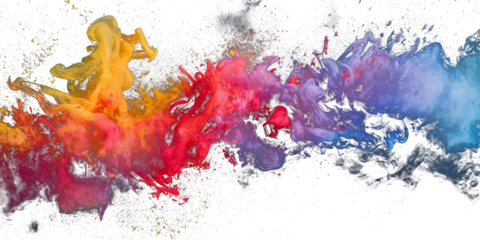 vibrant watercolor abstract.a symphony of colors on transparent background explore enchanting color fusion with this watercolor abstract on transparent canvas