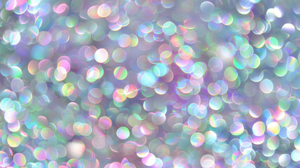 Fluorescent holographic bokeh lights spectrum creating dreamy blurred background