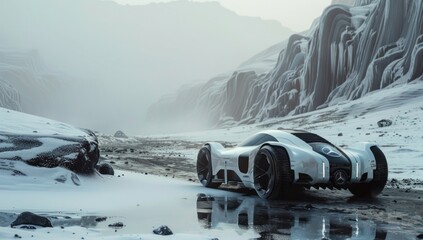 Embark on an interstellar journey of innovation with a minimalist portrayal of EV Tank technology, capturing the essence of cosmic exploration.