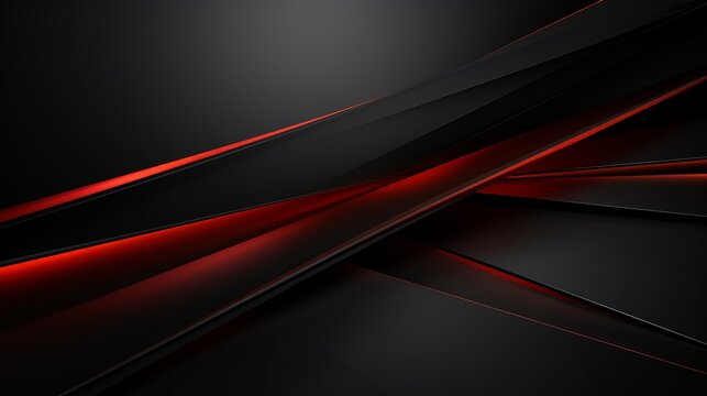 Abstract black and red geometric lines background, modern dark design with sharp edges and sleek appearance.