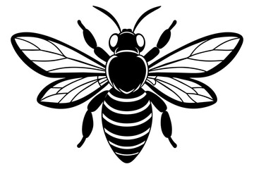 bee silhouette vector illustration