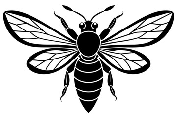 bee silhouette vector illustration