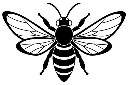 recommend clip art: bee silhouette vector illustration