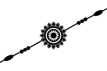 Raksha Bandhan Rakhi silhouette vector illustration