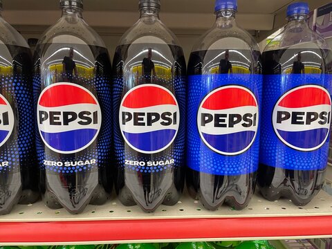 Harvey's Grocery store interior New Pepsi design 2 ltr bottle