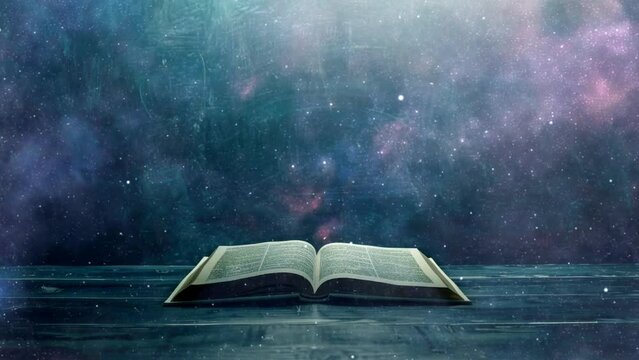 open book background with copy space, back to school education concept video looping background