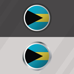 Vector Bahamas Round Flag Template