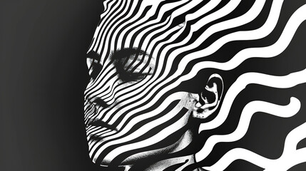 Creative portrait of a young woman