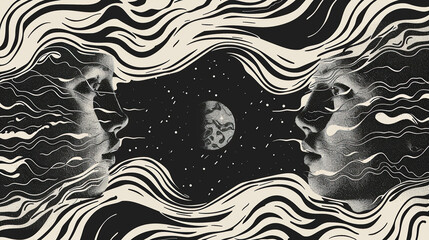 Obraz premium Creative portrait of a couple