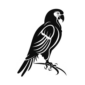 recommend clip art: Black Color Silhouette of a Parakeet: Clean