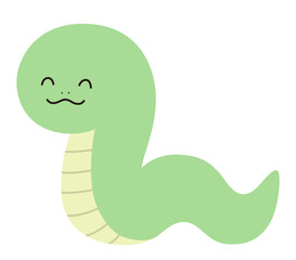 Fototapeta premium かわいい蛇のベクターイラスト へび 巳年 干支 十二支 正月