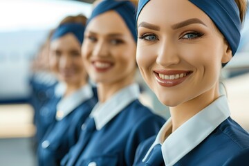 group of stewardess