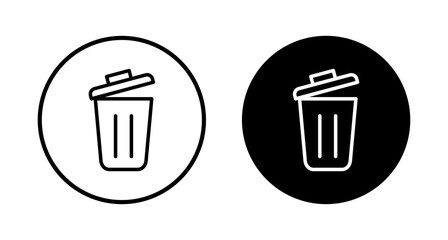 Trash icon vector isolated on white background. trash can icon. Delete icon vector