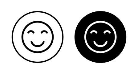 Smile icon vector isolated on white background. Smile vector icon. Emoticon Icon vector. Emoji