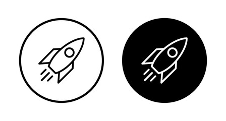 Rocket icon vector isolated on white background. Start Up Concept Symbol. Startup icon