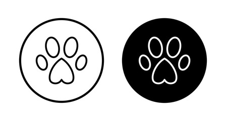 Obraz premium Paw icon vector isolated on white background. Paw Print icon