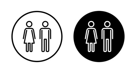 Man and woman icon vector isolated on white background. male and female symbol