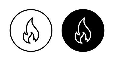 Fire icon vector isolated on white background. Fire flame icon template. Fire flames symbol vector