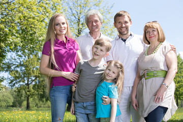 Obraz premium family on grass