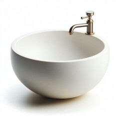 White sink isolated on a white background