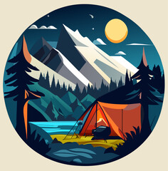 Fototapeta premium tent logo