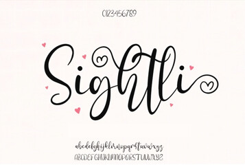signature Font Calligraphy Logotype Script Brush Font Type Font lettering handwritten