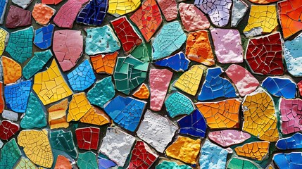 a colorfull mozaic style relief bacgrond