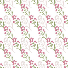 Delicate Blossoms Pink and Green Floral Elegance