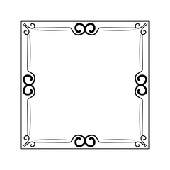 Square Vintage Border Frame Vector 