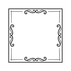 Square Vintage Border Frame Vector 