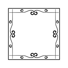 Square Vintage Border Frame Vector 