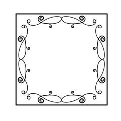 Square Vintage Border Frame Vector 