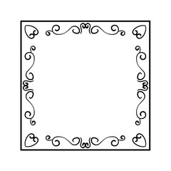 Square Vintage Border Frame Vector 