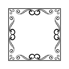 Square Vintage Border Frame Vector 