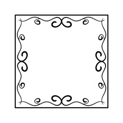 Square Vintage Border Frame Vector 