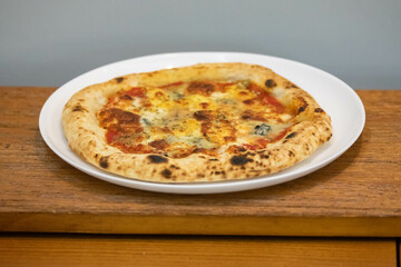 Traditional artisanal pizza with long-maturing dough
