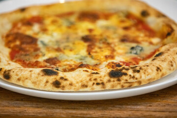 Traditional artisanal pizza with long-maturing dough