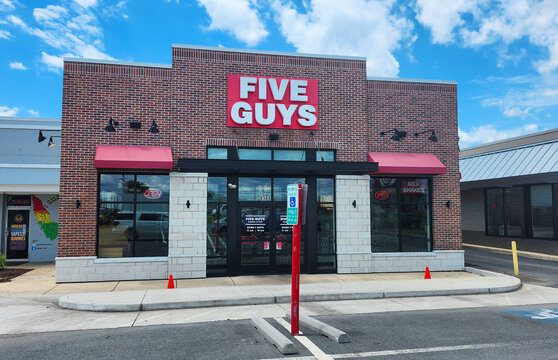 Five Guys Restaurant in Manassas, VA, USA
