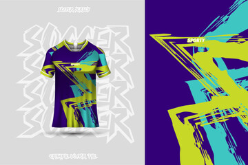 Sports jersey and t-shirt template sports jersey design vector. Sports design for football, racing, gaming jersey.