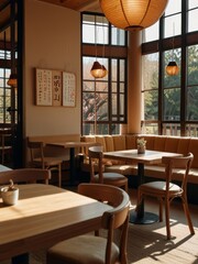 interior japanese style cafe modern concept architecture