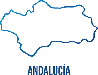 Andalucía abstract shape outline map