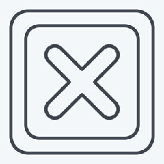 Icon Delete Button. related to Delete symbol. line style. simple design illustration