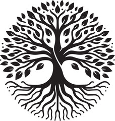 Minimalist logo of a tree of life
