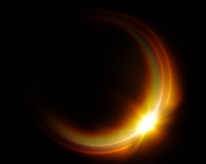 Abstract lens flare ring background Overlay