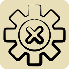 Icon Error. related to Delete symbol. hand drawn style. simple design illustration